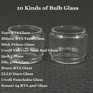 Fat Extend Replacement Bulb Glass Tube for Zeus Blitzen Stick Prince Valyrian ijust 3 Ello Bravo RTA ELLO Duro Nunchaku Tank