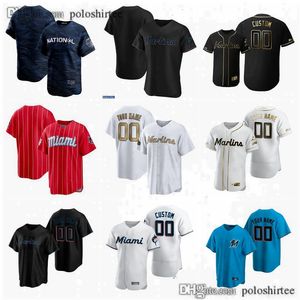 2023-24 Custom S-4xl Chisholm Jr. Sandy Alcantara Jon Berti Miami Jorge Soler Max Meyer Luis Arraez Jesus Sixto Sanchez Marlins Maglie da baseball