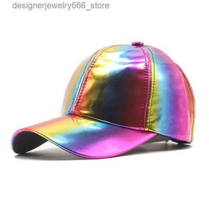Czapki kulkowe Hip-Hop Baseball Cap for Women Men Rainbow Color Zmieniając czapkę powrót do przyszłego Prop Bigbang G-Dragon Baseball Cap Q231009