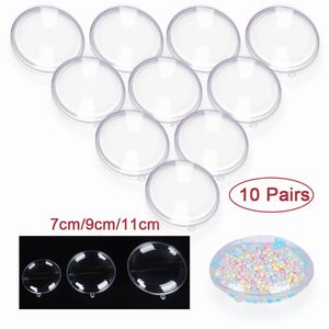 Christmas Decorations Plastic Clear Flat Ball Home Decor Wedding Candy Christmas Patry Po DIY Ideas Ornament Garden Bauble Jewelry Gifts Box 7-11cm 231006