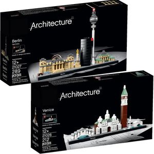 Block i Stock Creative 21026 Venedig 21027 Berlin Architecture Building Bricks Toys for Adults Kid Art Home Decoration Gift 231007