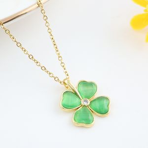 Fashion Womens Luxury Designer Necklace Flowers Four-leaf Clover Cleef Pendant Necklaces Choker Gold Plated Silver Crystal Necklaces Jewelry Girls Christmas Gift