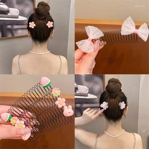 ヘアアクセサリー女性目に見えない壊れた壊れたクリップヘアピンブラックアクリルカーブニードルコンブルキュートなヘッドウェア