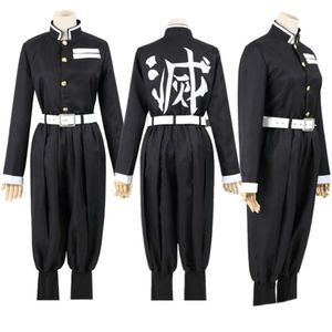 Anime Demon Slayers Kimetsu No Yaiba Costume Cosplay Top Giacca Pantaloni Uniforme della squadra nera Abbigliamento unisex per Halloweencosplay