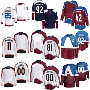 Uomo Donna Bambino Hockey 81 Maglie Denis Malgin 92 Gabriel Landeskog 42 Josh Manson 84 Mikhail Gulyayev 23 Calum Ritchie 25 Logan OConnor 4 Bowen Byram Stadium Series