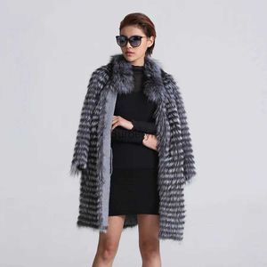 Kadınlar Kürk Faux Fur Bedava Nakliye Standı Yaka Gerçek Kürk Palto Kadınlar Doğal Sr Tilki Kürk Makinesi231007