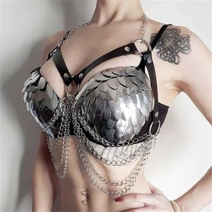 nxy sex toys men Bdsm Women Chain Lingerie Goth Crop Tops Cage Bra Leather Belt Sex Toy for