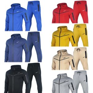 Tuta da uomo Autunno Abbigliamento sportivo con cappuccio Donna Manica lunga Felpa con cappuccio Pullover Pantaloni Leggings Tuta da 2 pezzi Tuta sportiva di marca 2X329l