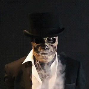 Kostium motywu przerażający maska ​​czaszka magiczna czapka horror gołego mózgu zombie maska ​​maska ​​na halloween imprezę maskaradę cosplay okropny pełny twarz nakrycie głowy 231008
