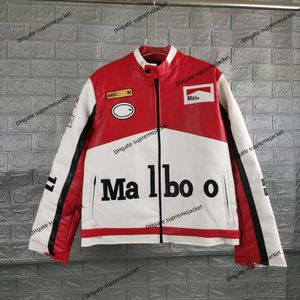 Giacca di marca autunno e inverno Cappotto in pelle con cuciture ricamate complete per l'industria pesante giacca da motociclista vintage fatta a mano abbigliamento casual da baseball da uomo e da donna