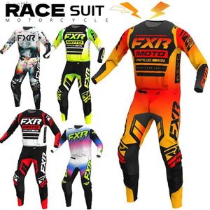 Others Apparel 2023 RACE SUIT MX Motocross set FXR Motorcycle Clothing ATV Dirt Bike Clothing Moto Off Road Gear SetL231007