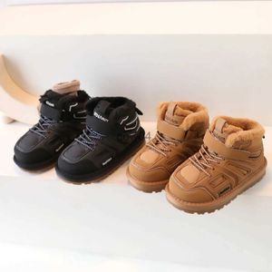 Boots Children's Snow Boots Low Bond Casual Boys' Shoes Fashionable Sports Girls' Plush and Thick Insulation Boots 4-15 Years Old X1007