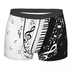 Underpants Minimalistic Piano Keys Men Boxer Briefs Music Pattern Art Highly Breathable Underwear High Quality Print Shorts Gift Idea