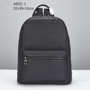 5A 브랜드 디자이너 백팩 남자 소프트 소 가죽 짠 백팩 Bottven Bottven Backpack High Appeant 남자 배낭 책장 가죽 백팩