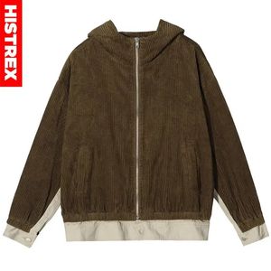 Giacche da uomo Uomo Parka Giacca con cappuccio Giacca in velluto a coste Cappotto di jeans Caldo invernale con cappuccio Streetwear Y2K Giacche Bubble Donna Vintage Puffer 231007