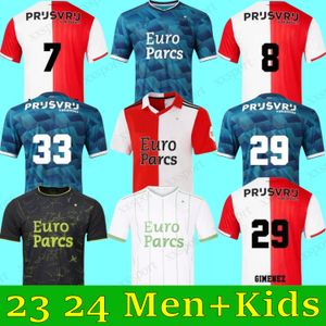 23 24 Gimenez Geertruida Kokcu Danilo Futbol Formaları Evde Üçüncü Trauner 22 Erkek Çocuk Futbol Gömlek Çocuk Kitleri Hartman 5 Paixao Taabouni Ahşap