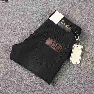 Jeans da uomo firmati Jeans di marca tute elastiche da lavoro da uomo lavate stile classico ricamo slim tessuto resistente all'usura di fascia alta casual JDVB