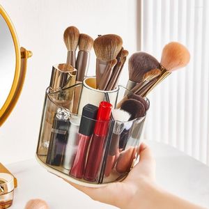 Aufbewahrungsboxen stilvolle praktische Pinselhalter Rotatable Makeup Organizer 360 Rotationskiste für Zuhause