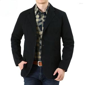 Ternos masculinos primavera outono terno jaquetas algodão solto outerwear casacos blazers