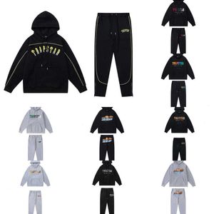 Mens Trapstar Tracksuits Sweater Trousers Set Designer Hoodies Cotton Streetwear Sweatshirts Sports Suit Embroidery Plush Letter Thick Pants