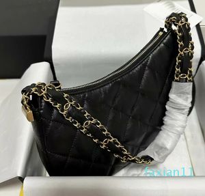 Pleated Calf Leather Vintage Shoulder Bags Gold Hardware Chain Handbags Diamond Lattice Zipper Closure Fashion Wallets Purse