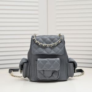 Ny designer ryggsäck kvinnors kaviar chaanel cc plånbok lyxig axelväska skolväska designer crossbody väska kvinnor plånbok diamant checker mini mode bok väska