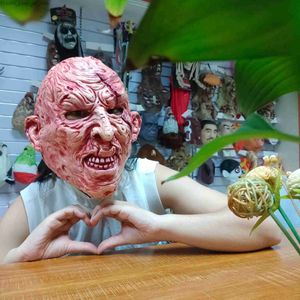 Party Masks Halloween Freddy Krueger Horror Mask Realistic Adult Party Costume Deluxe Halloween Double Chin Mask Q231007