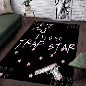 Ковры T-Trapstar London Street Trend Печатный ковер Гостиная Спальня Коврик для йоги Украшение ковра Ванная комната Нескользящий ковер 231006