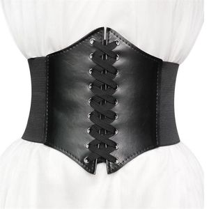 Kvinnors Shapers Corset Body Shapewear Sexy Wide Leather Belt Cummerbunds Strap Belts For Women High midje Slimming Corsets An257p