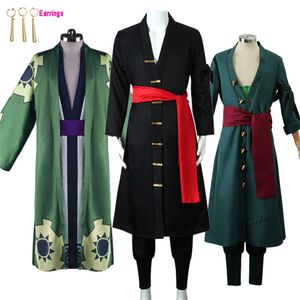 Anime Zoro Cosplay Anime Zoro İki yıl sonra Kimono Robe Wig rol yapma Cosplay Costume Party Christmas Cadılar Bayram