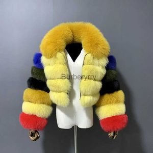 Frauen Pelz Kunstpelz rf1982 lti Farbe Winter Frau Echt Fuchs Pelz Mantel Kurzen Stil Slim Fit Zipper Mode echt Pelz Jacke WomanL231007