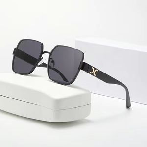 High-End-Damen-Designer-Luxus-Blendschutz-Sonnenbrille, Modemarken-Trend, Outdoor-HD-Unisex-Sonnenbrille aus Metall