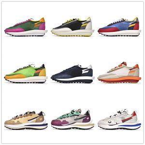 Vaporwaffle Waffle Shoes Fragment Black White Nylon Royal Fuchsia Villain Red Tour Yellow Pale Ivory LDWaffle Women Sneakers