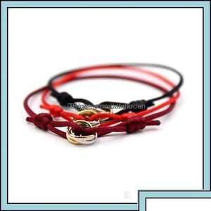 Charme pulseiras charme pulseiras jóias 316l aço inoxidável trindade anel corda pulseira três anéis alça de mão casal para mulher 211c
