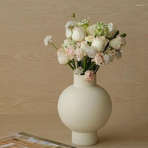 Vazolar Orijinal Vazo Zarif Süs Açık Modern Yuvarlak Dekorasyon Düğün Cam Porselen Nordic Tasarım Floreros Oda Dekoru