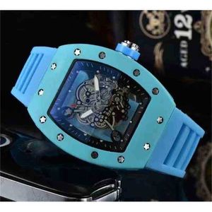 Movement watch Richamilles Band Mechanics Quality Casual Relgio Sport Women's Calendar Silicone Colors LY AC0K