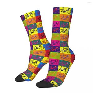 Herrensocken Lustiges Fahrrad Andy Warhol Bedrucktes Fahrrad Hip Hop Männer Happy Boys Street Style Crazy For