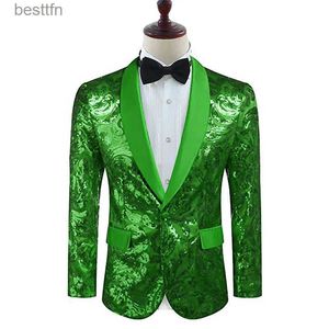 Tema kostym högkvalitativ blazer mäns italiensk stil elegant mode casual paljetter bankett scen bröllop groomsmen kostym jacka comel231007