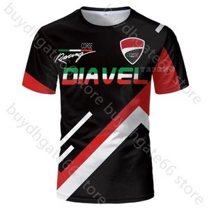 2023 Nova Equipe de Corrida Fórmula Um Camisetas Curtas Moto para Ducati Corse Motocicleta Equitação Roupas Respiráveis Camisas Vermelhas Não Fad332T