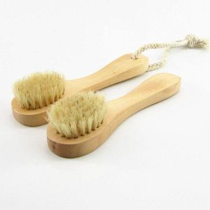 Wood Face Brush Nature Soft Bristles Facial Cleansing Massage Face Care clean Brush F1842 Eqvcg