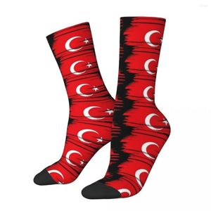 Men's Socks Turkey Flag Harajuku Sweat Absorbing Stockings All Season Long Accessories For Man's Woman's Gifts