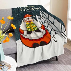 Designer new Flannel blanket christmas gift tree penguine series Custom interior sofa bed cozy warm blanket for holiday party gifts