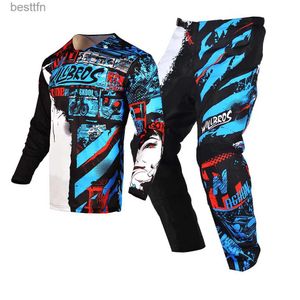 Diğerleri Giyim Gençlik Pantolon Combo Çocuklar için MX Motocross Dişli Seti Willbros Çocuklar Racing Suit Off-Road Bike MTB ATV Pantn Boysl231007