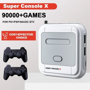 Jogadores de jogos portáteis KINHANK Box Super Console X Retro Video Support 90000 Jogos 50 Emuladores para PS1 PSP MAME DC com controladores 231007