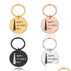 Keychains Lanyards Fathers Day Gifts Keychain Gift från Daughter Son Anpassade nyckelkedjor Thanksgiving födelsedag för pappa drop de otxzh