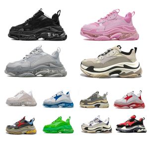 Designer Crystal Bottom 17w Women Men Casual Shoes Dad Platform Luxury Sneakers Men Women Fashion Casual Sneakers Transparent Shoes Mesh Print Retro Sneaker