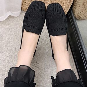 Dress Shoes 2023 Spring Mesh Ballet Flat Knitted Loafers Breathable Driving Sneakers Balarina Classic Moccasins 231006