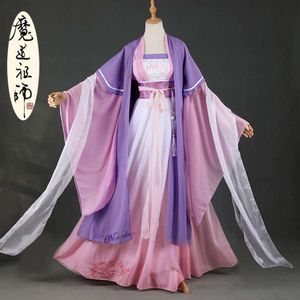 Dao mo till shi jiang yanli cosplay mo dao zu shi anime cosplay costume tradeitioanl kinesisk hanfu klänning kvinnor tang kostym och wigcosplay