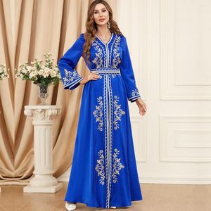 Ethnic Clothing Saudi Arabia Muslim Set Long Dress Split Sleeve Autumn/winter Women's Wear With Embroidered Clothes Two Piece