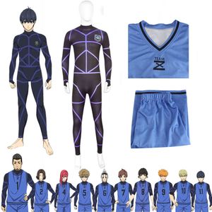 Anime Blue Lock Cosplay Costume Jersey Football Club Sportswear Jumpsuits Isagi Yoichi Hyoma Chigiri Meguru Bachira Maillot Footcosplay